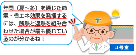 年間を通じて効果を発揮するには断熱と遮熱の組み合わせがイチバン！