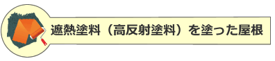 遮熱塗料（高反射塗料）を塗った屋根